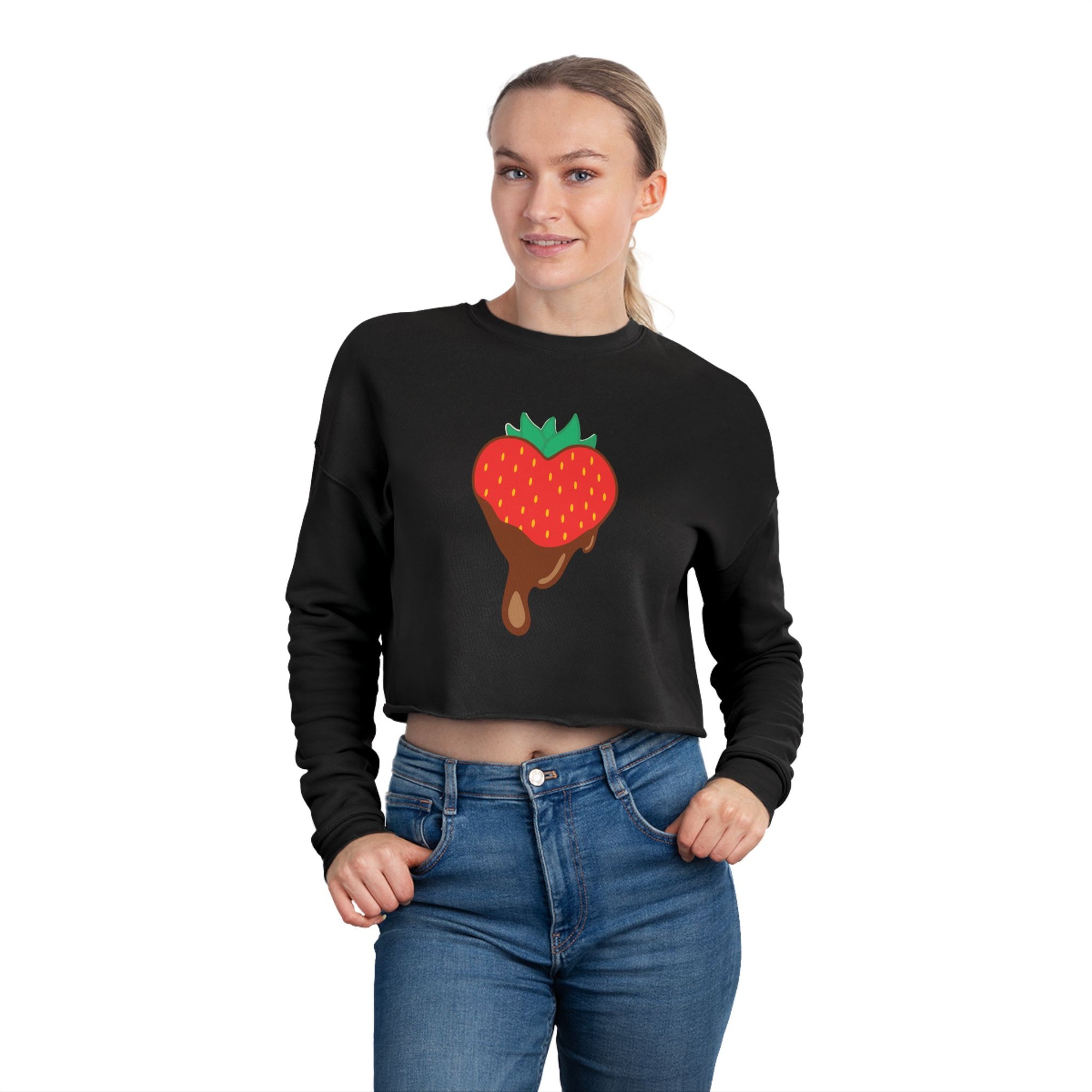 Cropped Sweatshirt - Chocolate Covered Strawberry