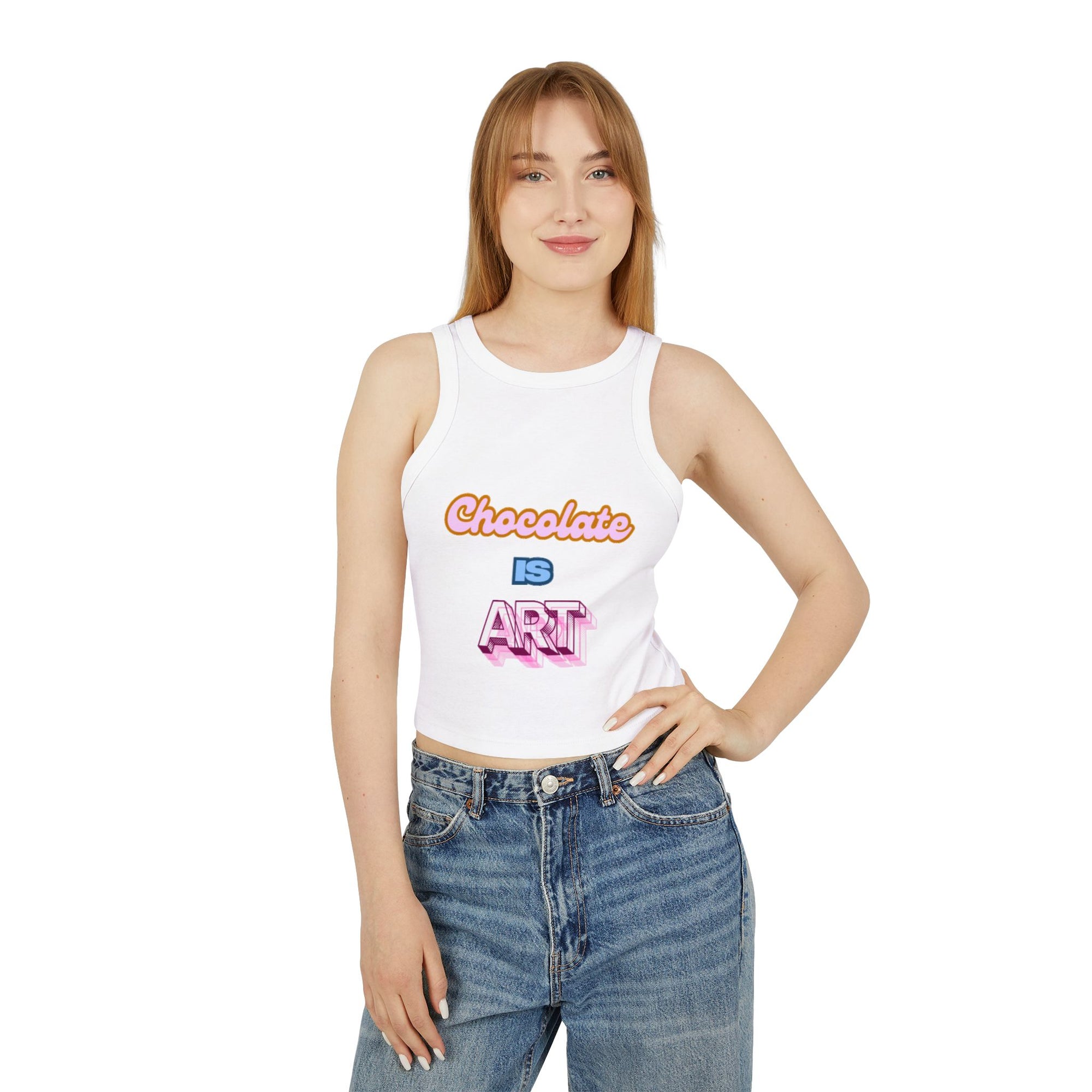 Chocolate is Art - Tanktop Micro Rib Racer