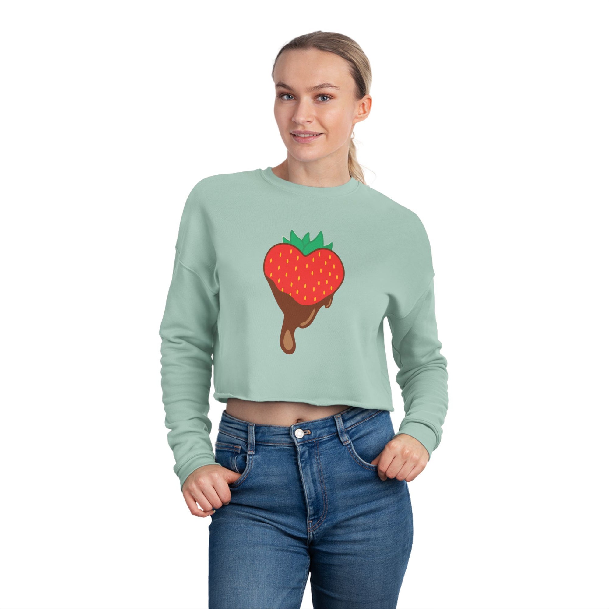 Cropped Sweatshirt - Chocolate Covered Strawberry