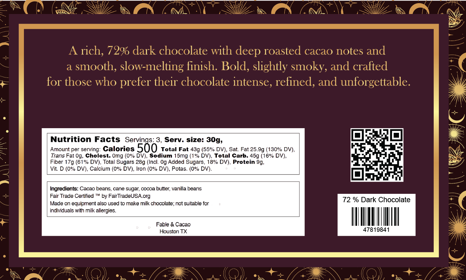 72 % Dark Chocolate